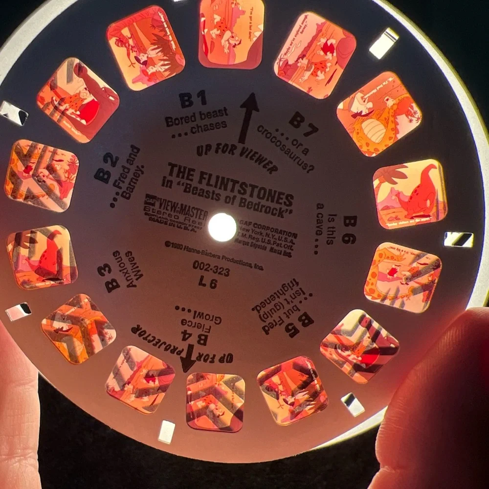 View-Master The Flintstones Beasts of Bedrock Cartoon 1980 3‎ Reel Packet & Book